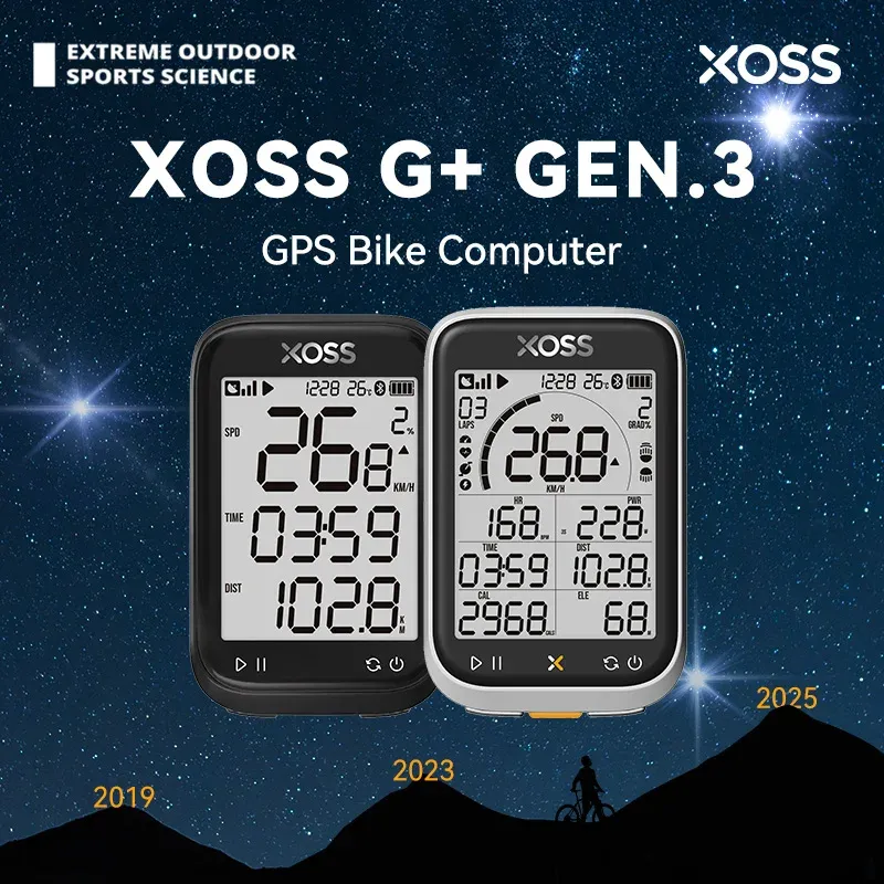 XOSS G3+ GPS Bike Computer with 2.8-Inch Display