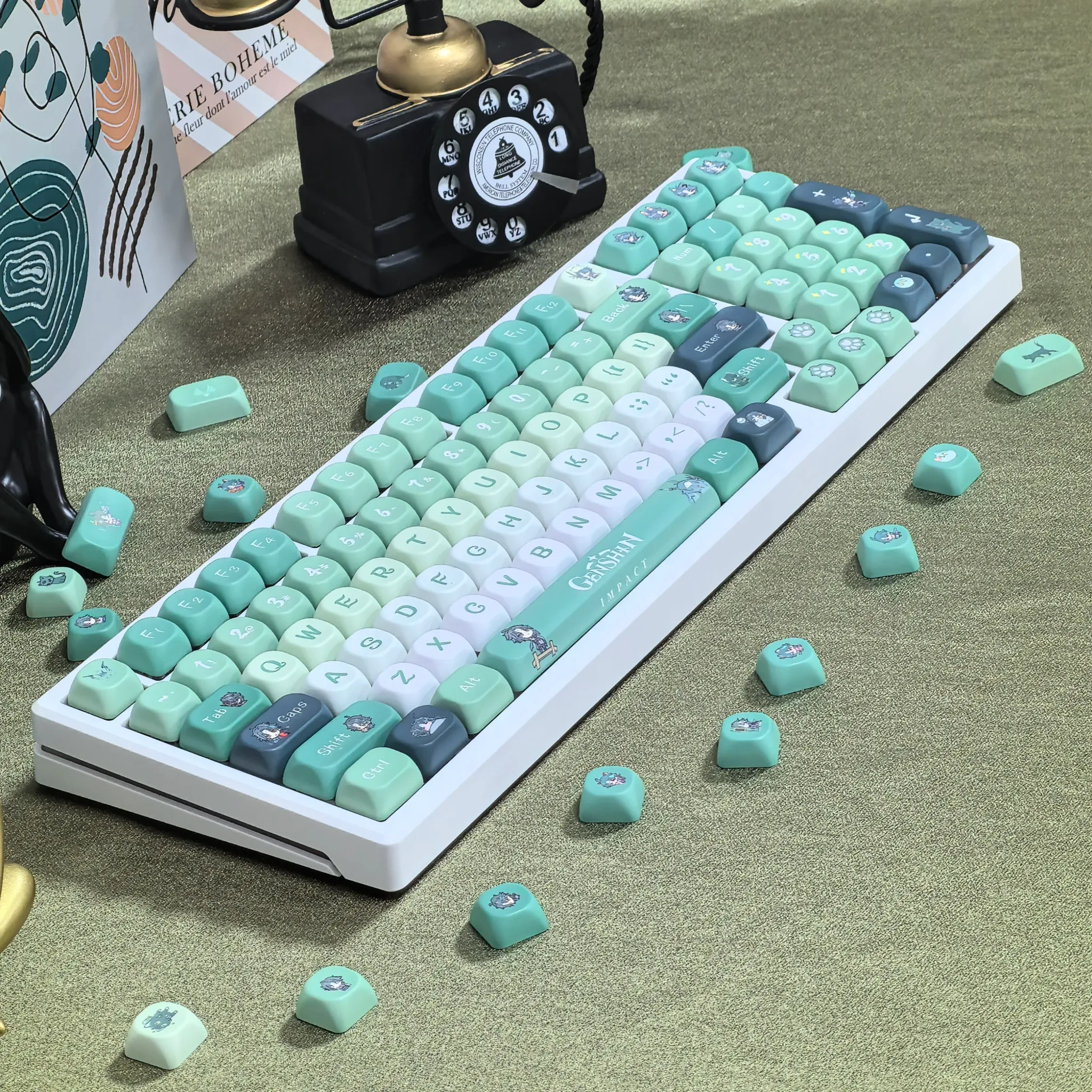 MAIMOOO Wanderer MOA PBT Cat Keycap Set
