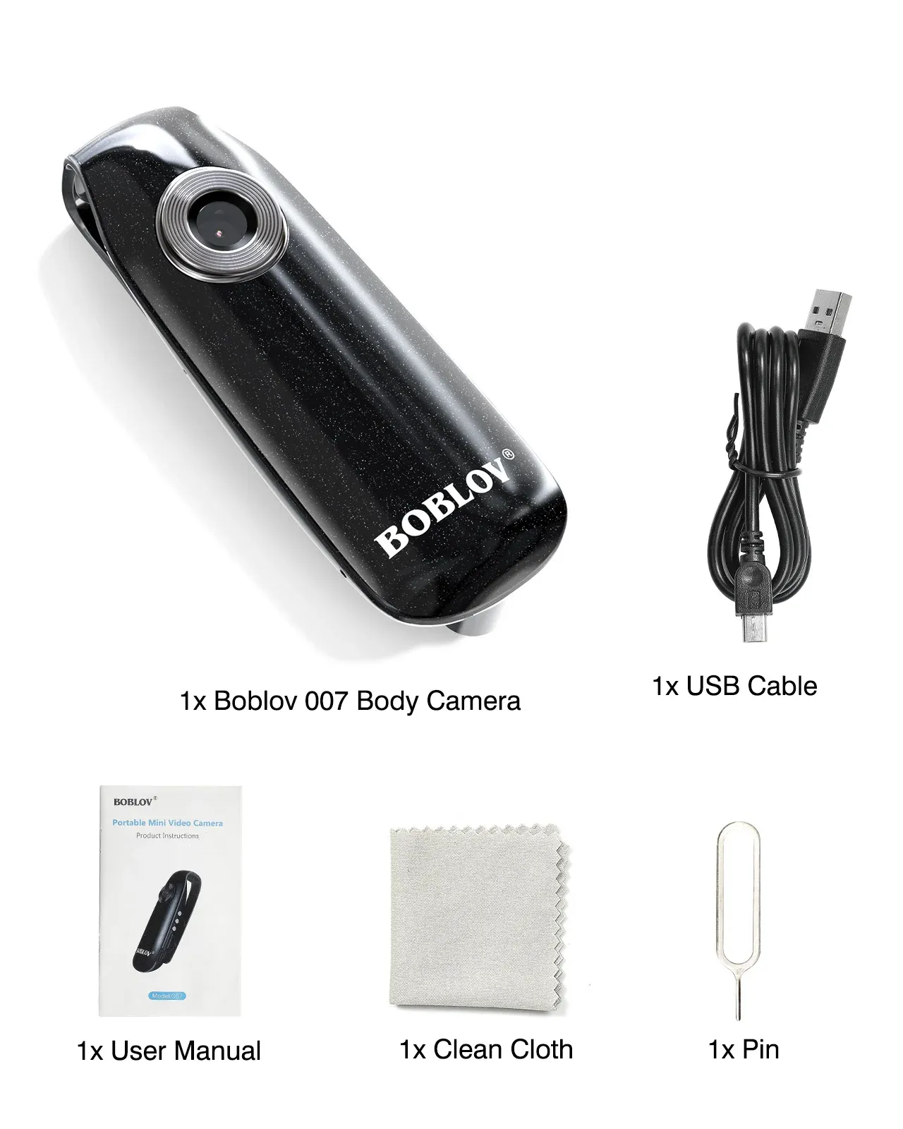 BOBLOV IDV007 1080P Mini Body Camera