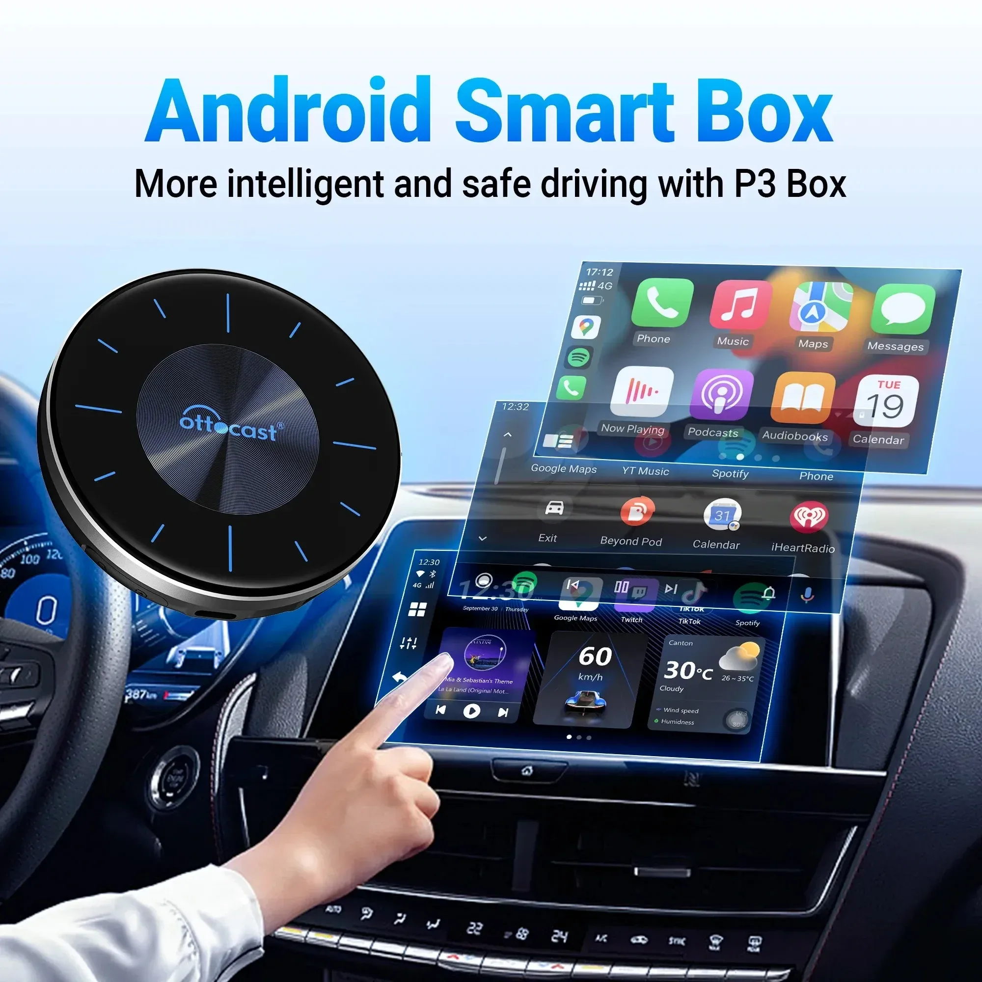 OTTOCAST P3 Wireless CarPlay AI Box