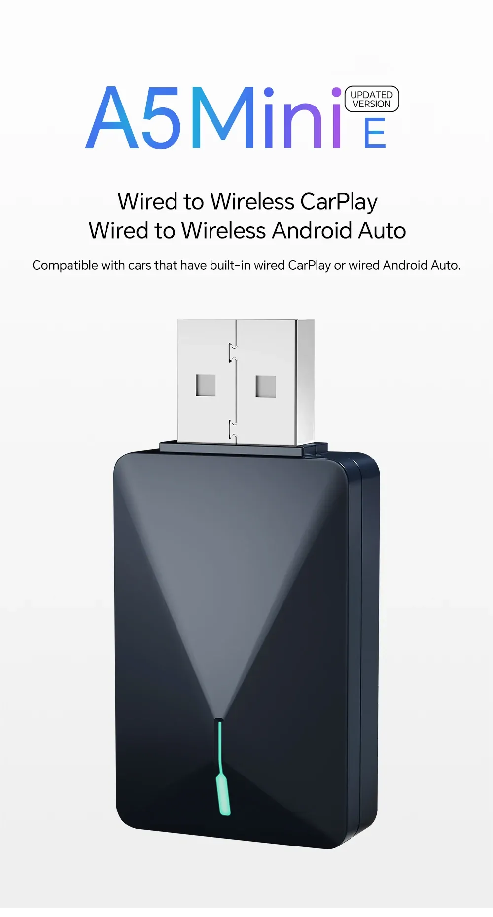 XUDA Mini Wireless CarPlay and Android Auto Adapter