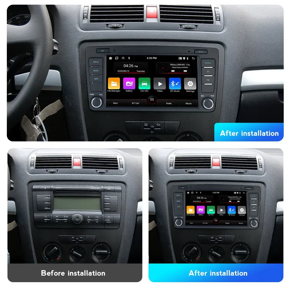 MEKEDE 8-Inch Android Car Stereo for Skoda Octavia A5