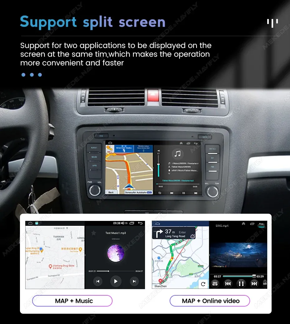 MEKEDE 8-Inch Android Car Stereo for Skoda Octavia A5