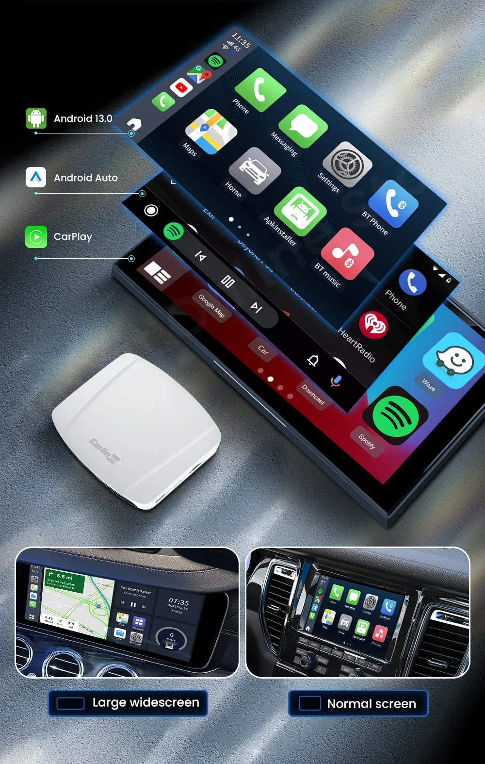 CarlinKit TBOX-UHD Android 13 CarPlay AI Box