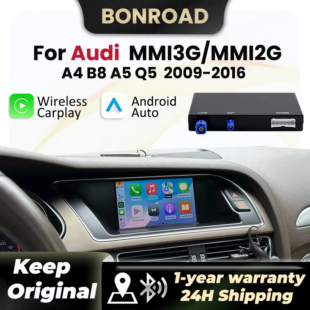 BONROAD Wireless CarPlay Retrofit Module for Audi A4 B8, A5, Q5