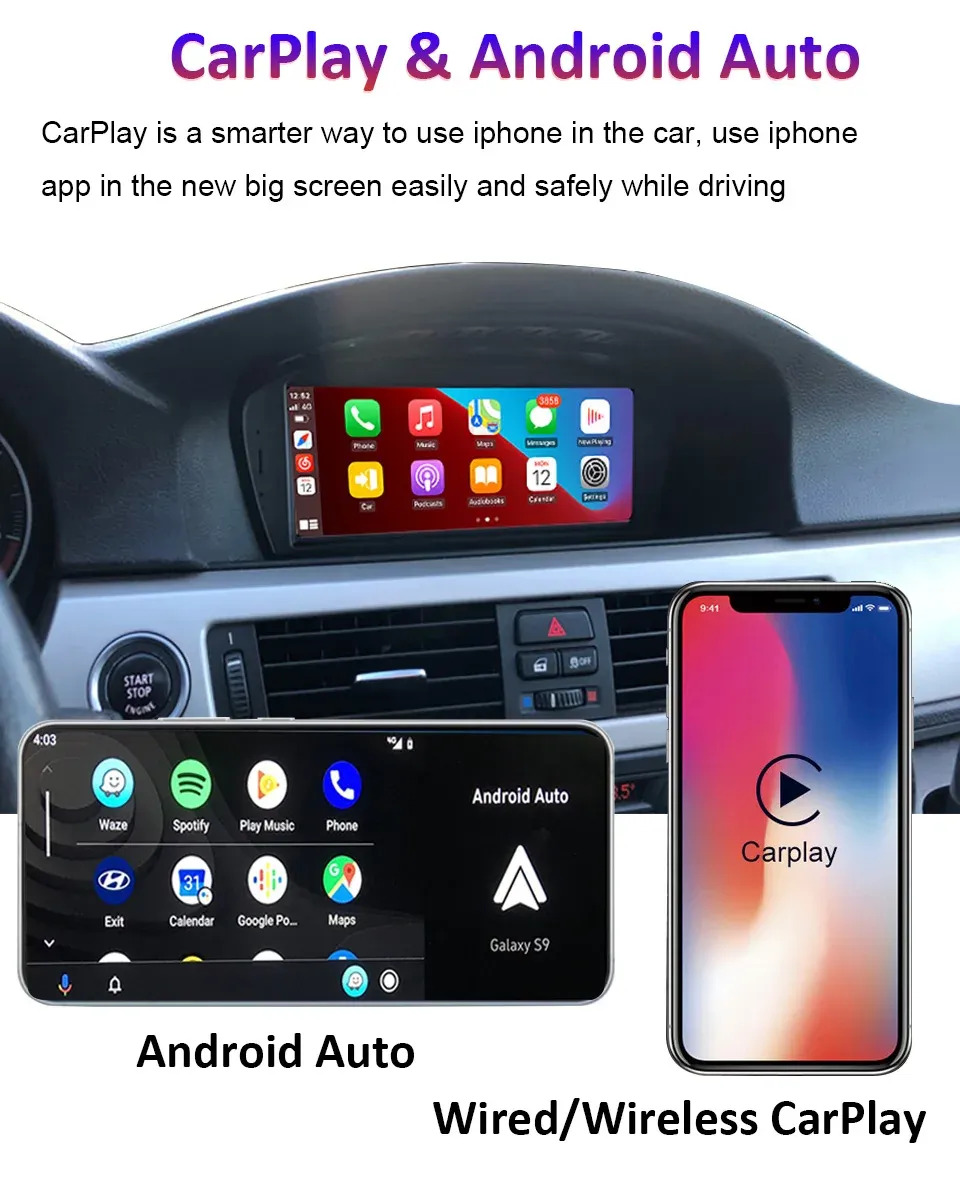 BONROAD 8.8-Inch Wireless CarPlay Display for BMW CCC