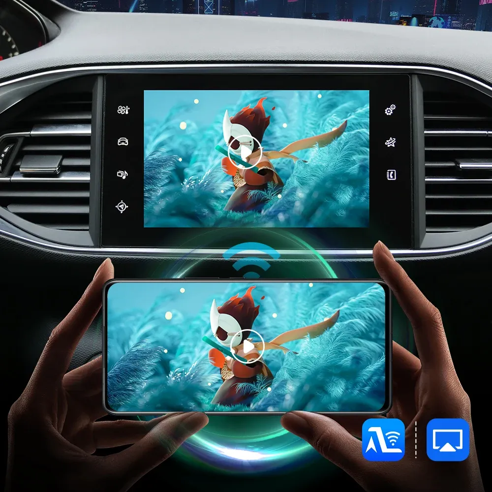 EBILAEN CarPlay Retrofit Module for Peugeot and Citroën SMEG Systems