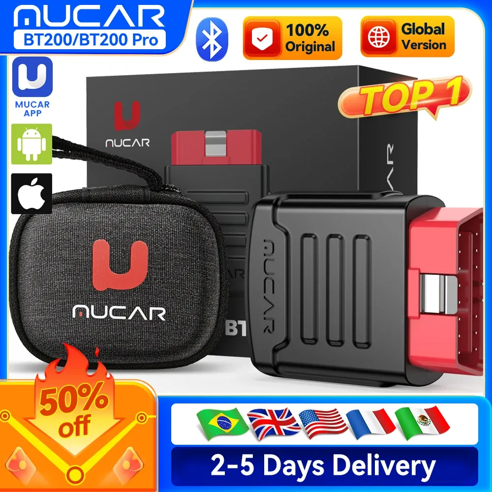 MUCAR BT200 Pro Bluetooth OBD2 Diagnostic Scanner