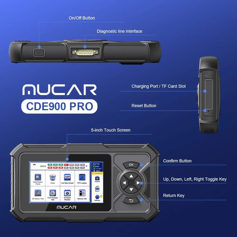 MUCAR CDE900 Pro All-System OBD2 Diagnostic Scanner