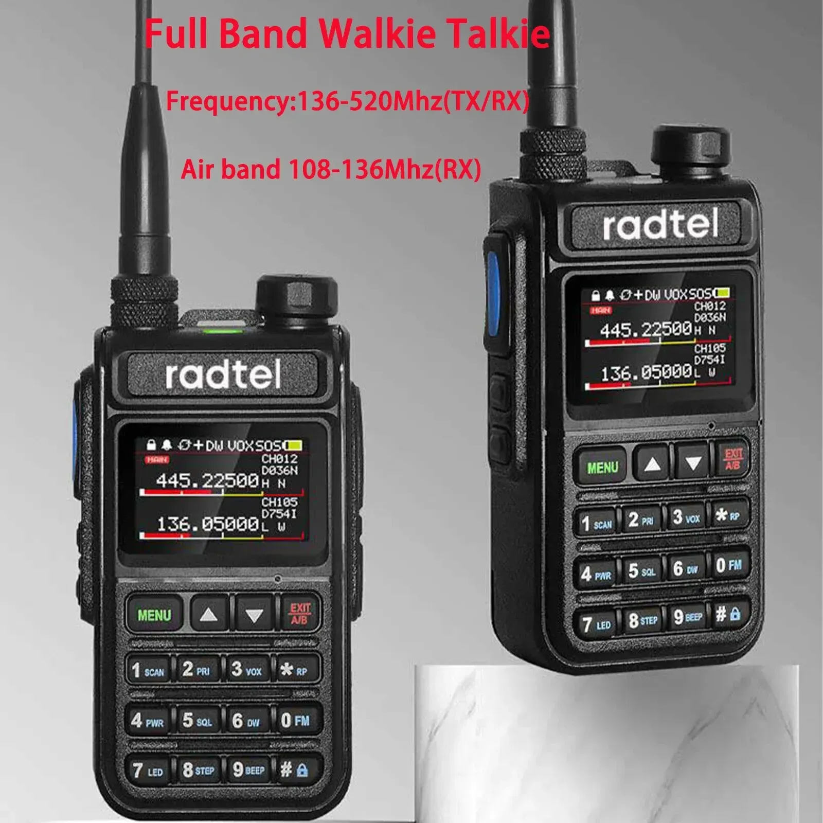 Radtel RT-890 Full-Band Scanner Radio