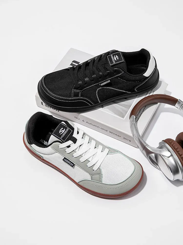 HOBIBEAR Barefoot Wide-Toe Lace-Up Walking Sneakers