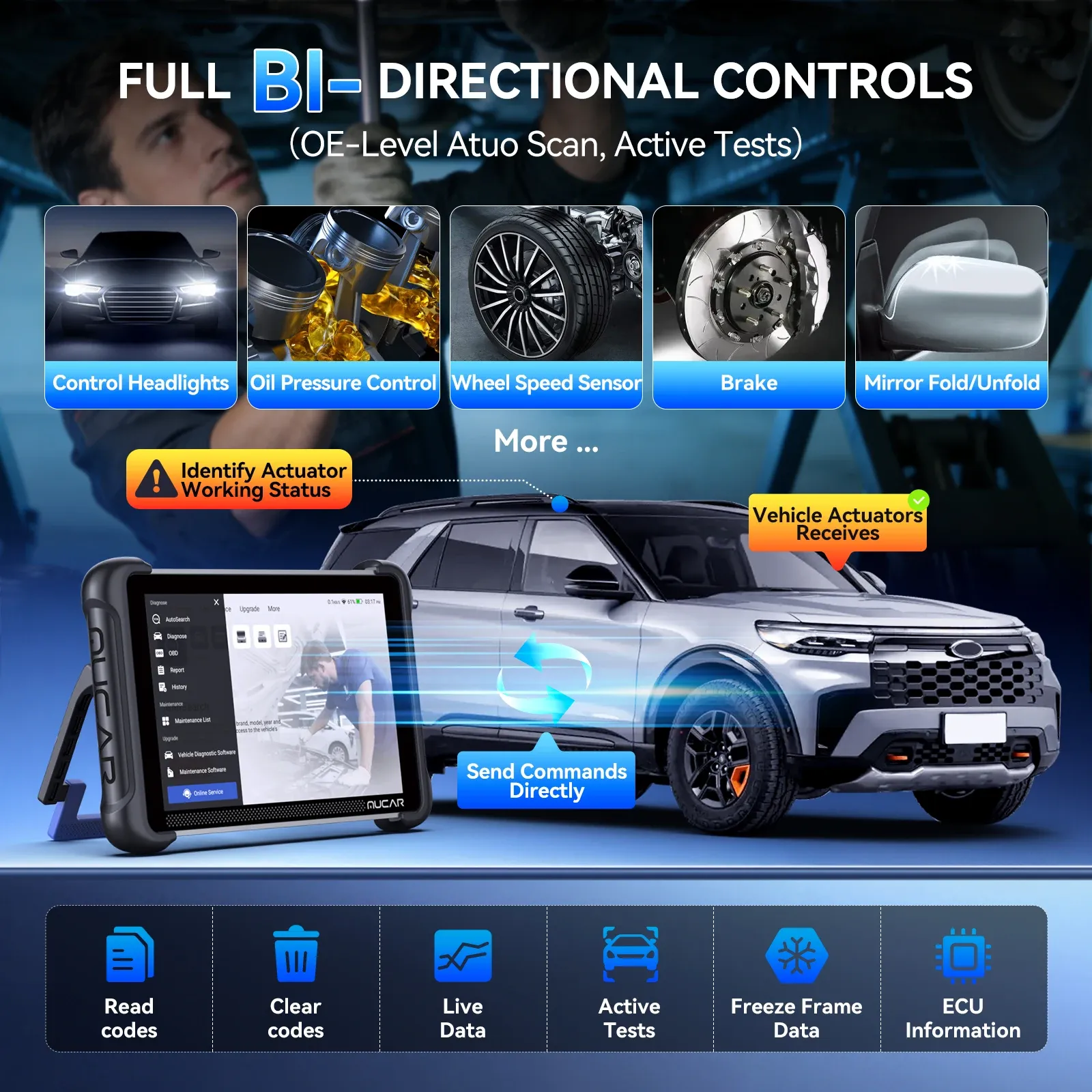 MUCAR 892BT AI OBD2 Diagnostic Scanner with ECU Coding