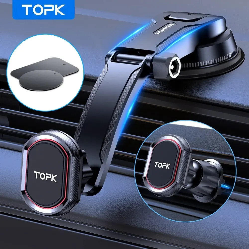 TOPK D37-E 2-in-1 Magnetic Car Phone Holder