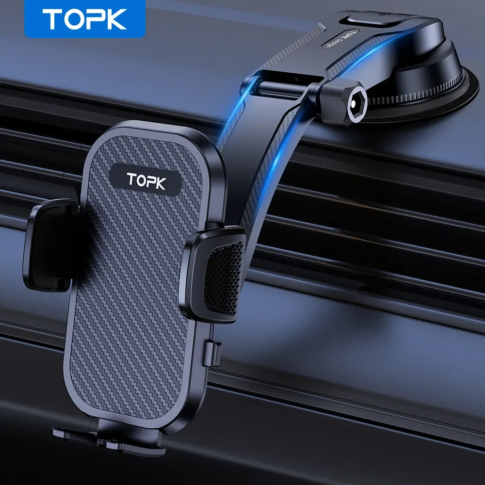 TOPK 360° Dashboard Car Phone Holder with Quick Release