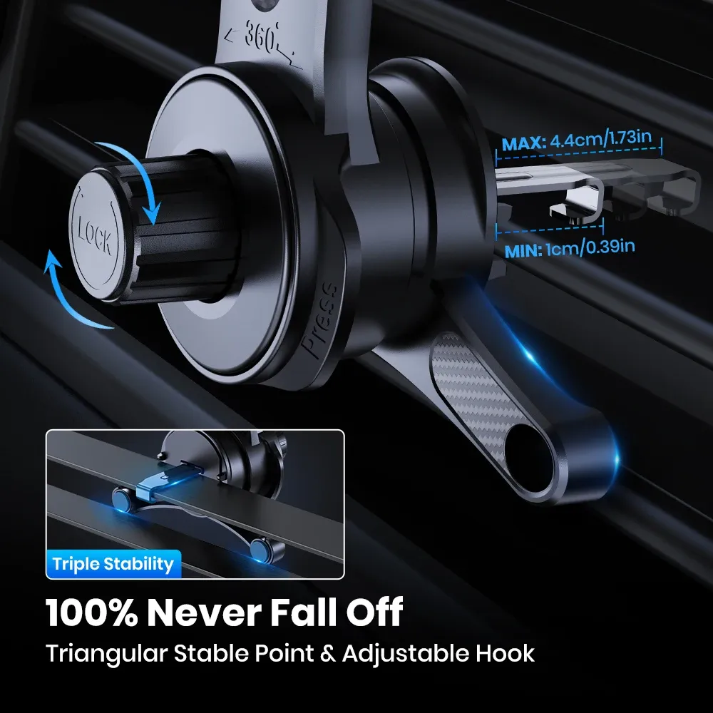 TOPK D37T Magnetic Car Phone Mount with Extended Arm