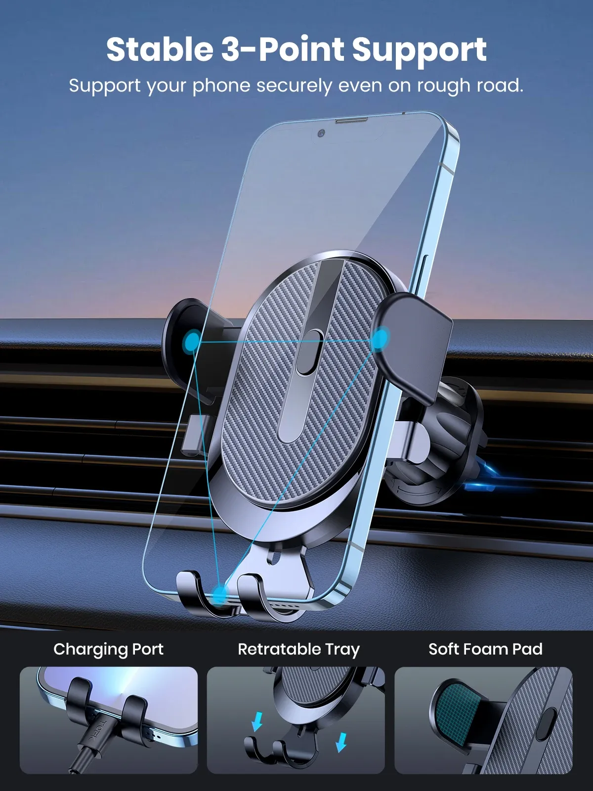 TOPK D39-G Gravity Air Vent Phone Holder