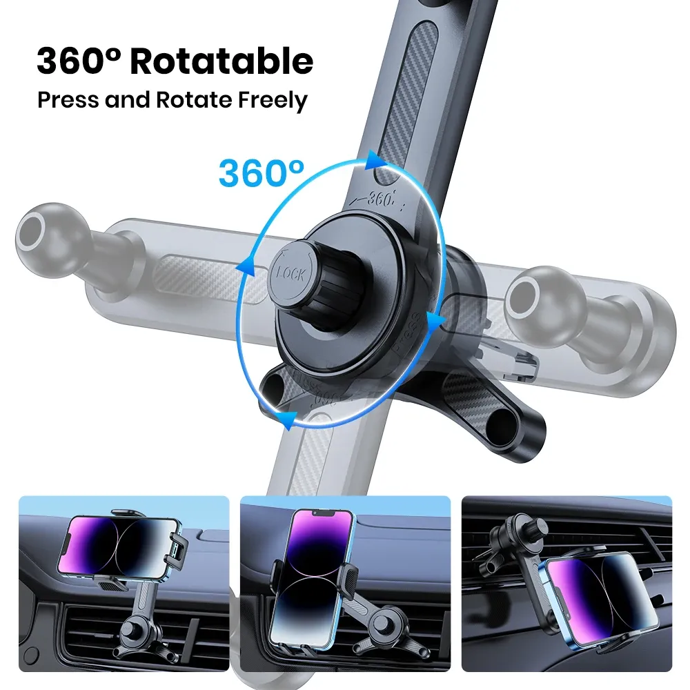 TOPK D46T Metal Hook Air Vent Phone Mount