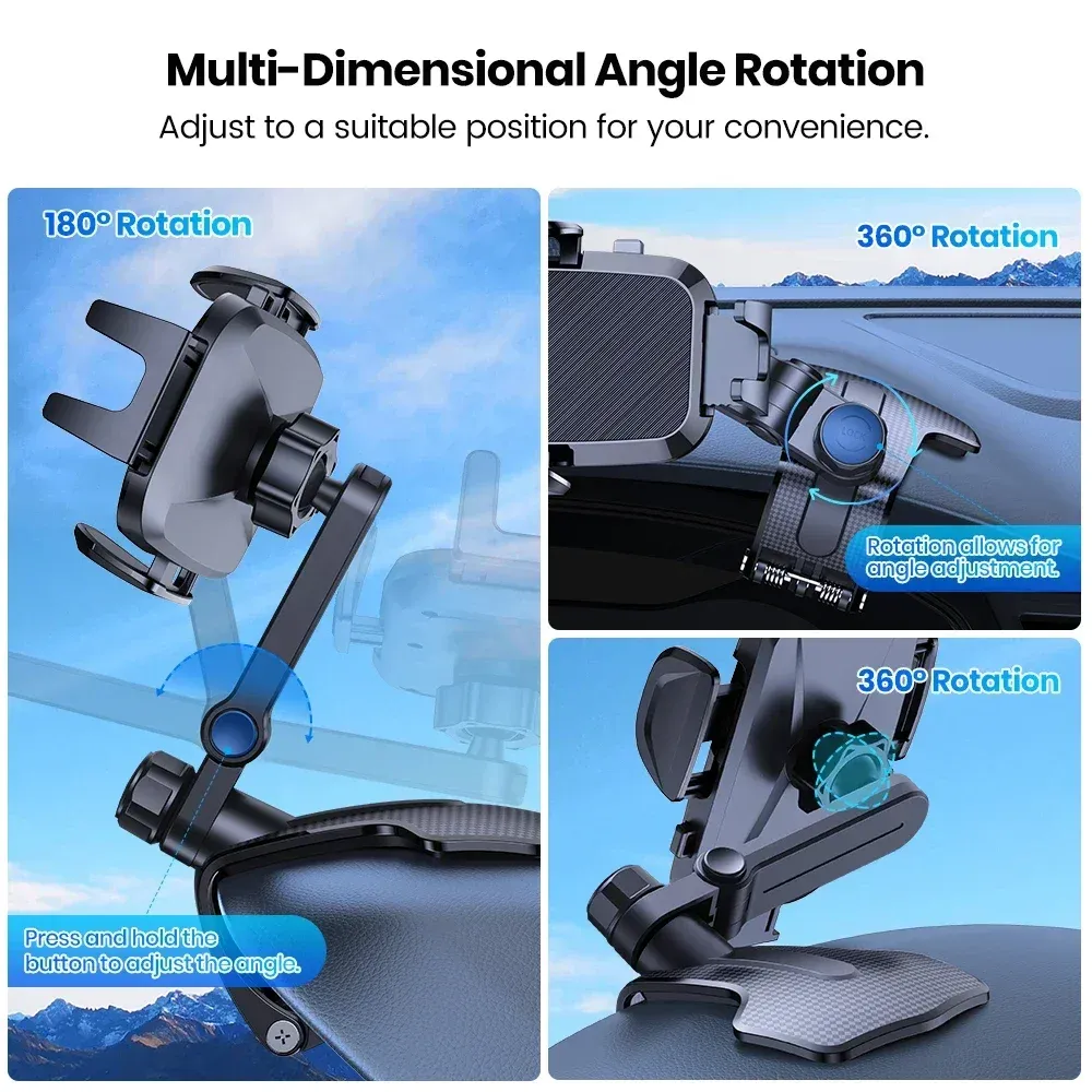 TOPK 360° Dashboard Car Phone Mount for Smartphones