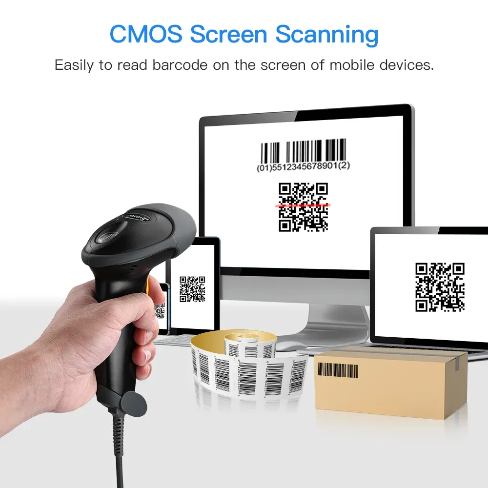Eyoyo EY-H2 Wired Handheld 1D/2D Barcode Scanner