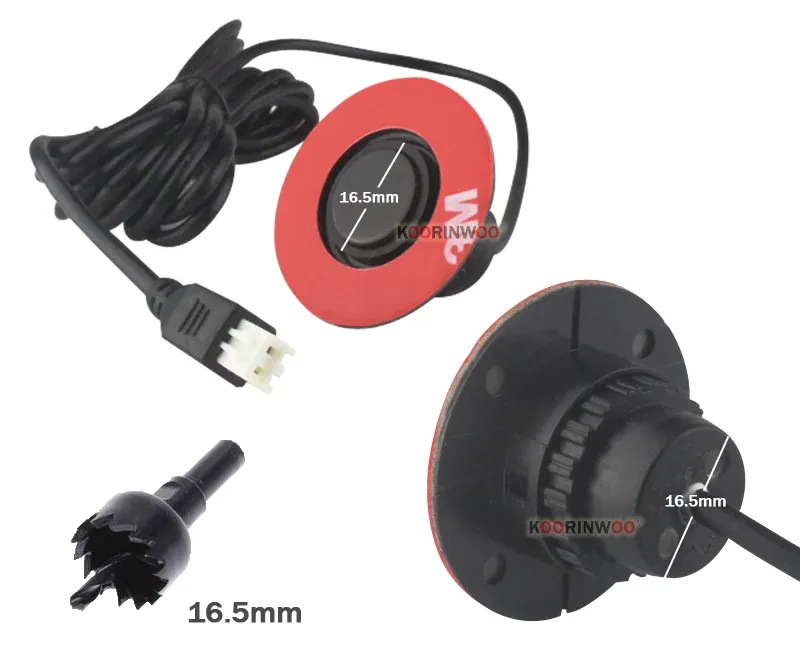 Koorinwoo 8-Sensor Parking Radar Kit with Visual Distance Alert