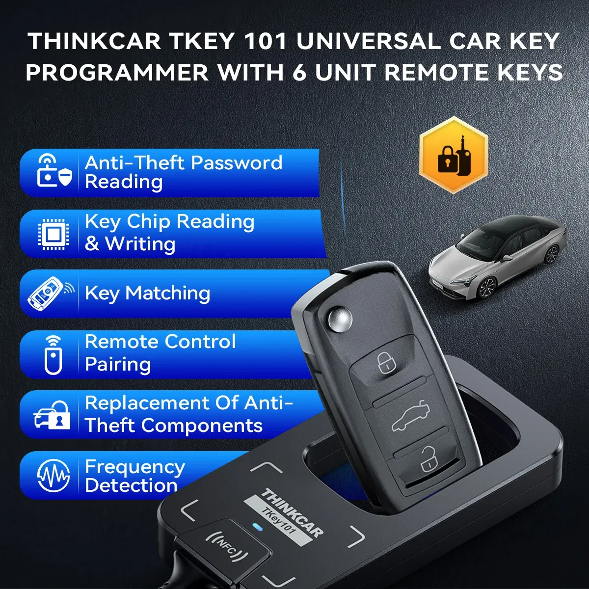 Mucar TKEY 101 Universal Car Key Programmer for THINKCAR and MUCAR Scanners