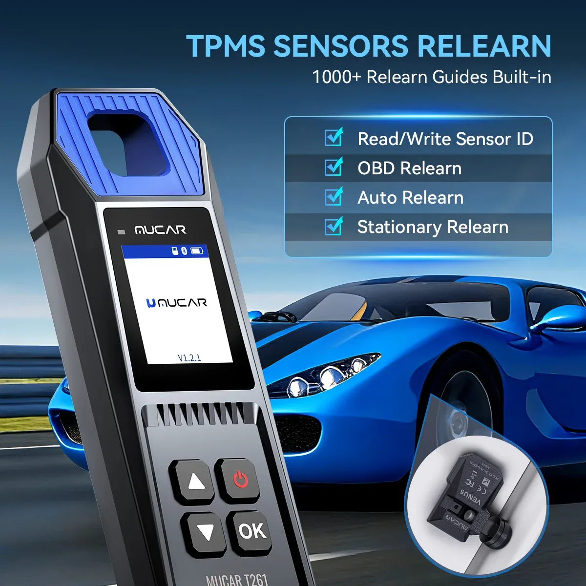 MUCAR T261 Bluetooth TPMS Sensor Activation Tool