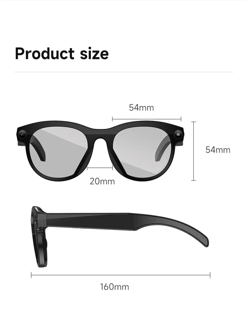 Lenovo Smart AI Glasses with Camera and Translation