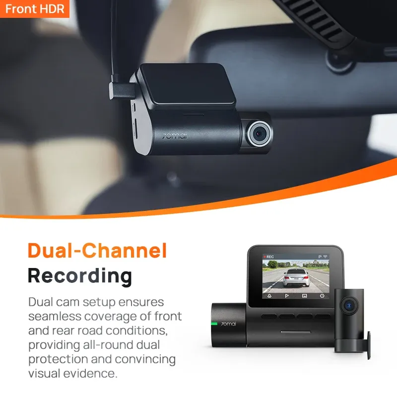 70mai A200 1080P Dual-Channel Dash Cam