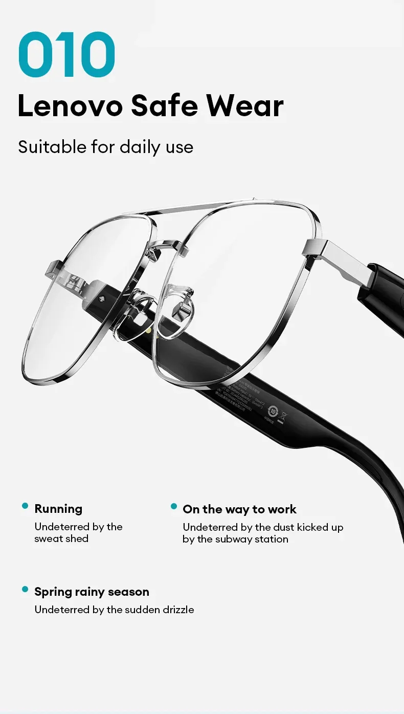 Lenovo GS105 Smart Audio Glasses with AI Assistant