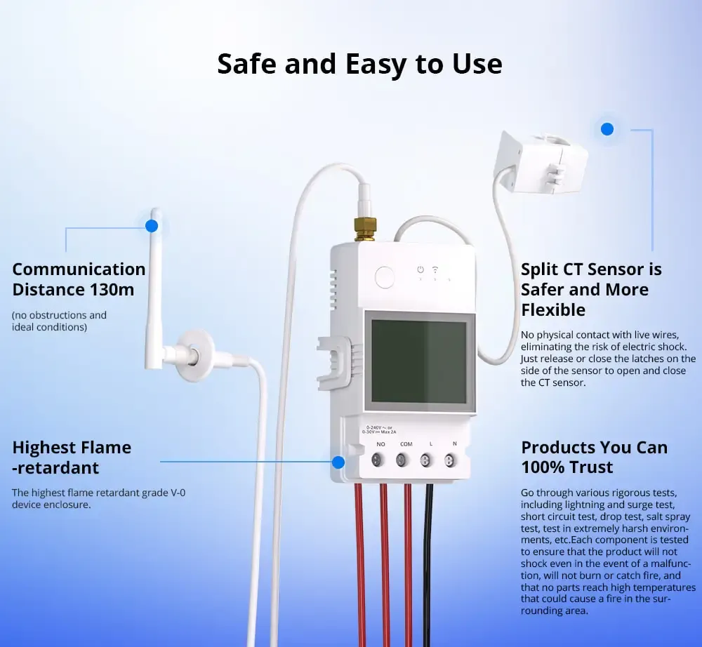 SONOFF POWCT 100A Smart Energy Monitor with Current Transformer