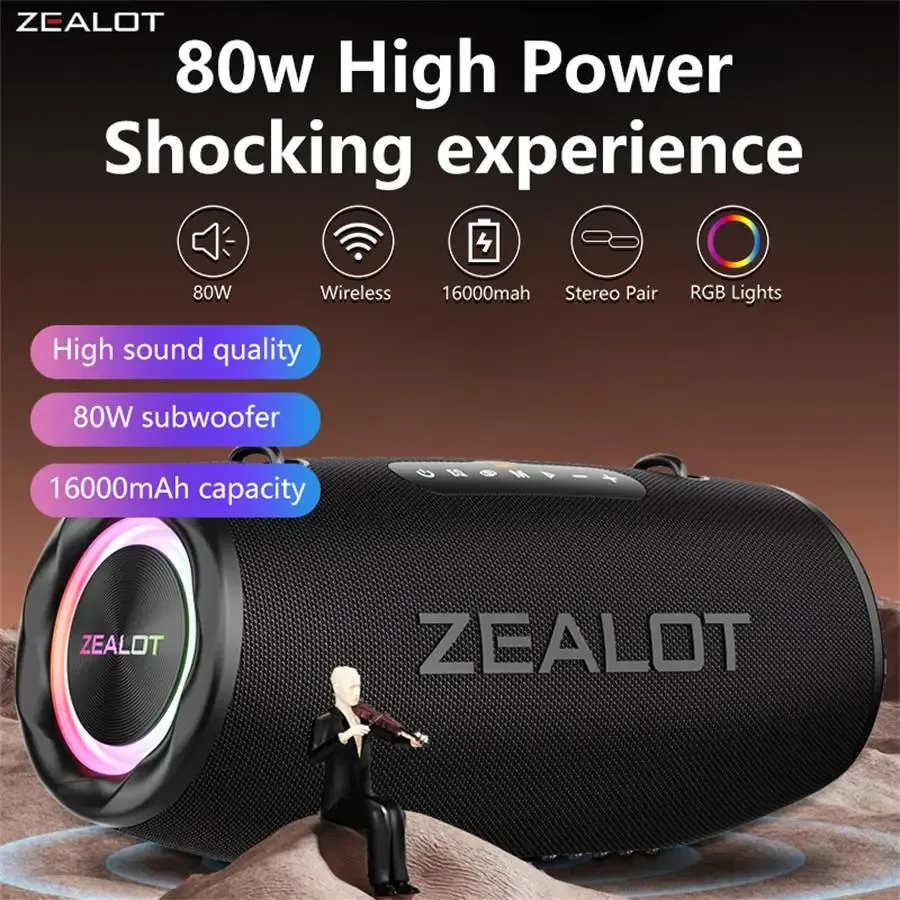 ZEALOT S87 80W Portable Outdoor Bluetooth Speaker