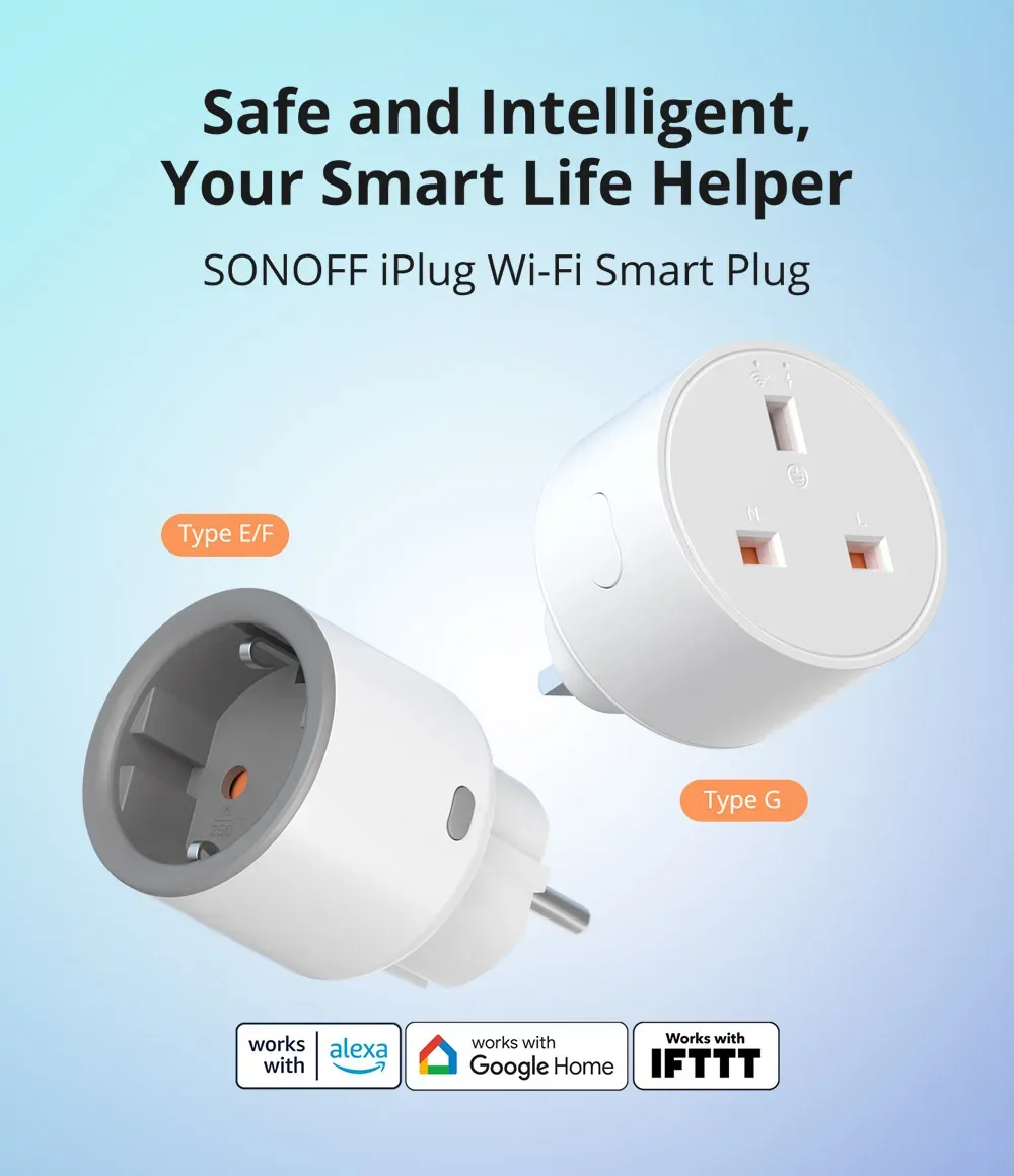 SONOFF S60 EU 16A Wi-Fi Smart Socket with Energy Monitoring