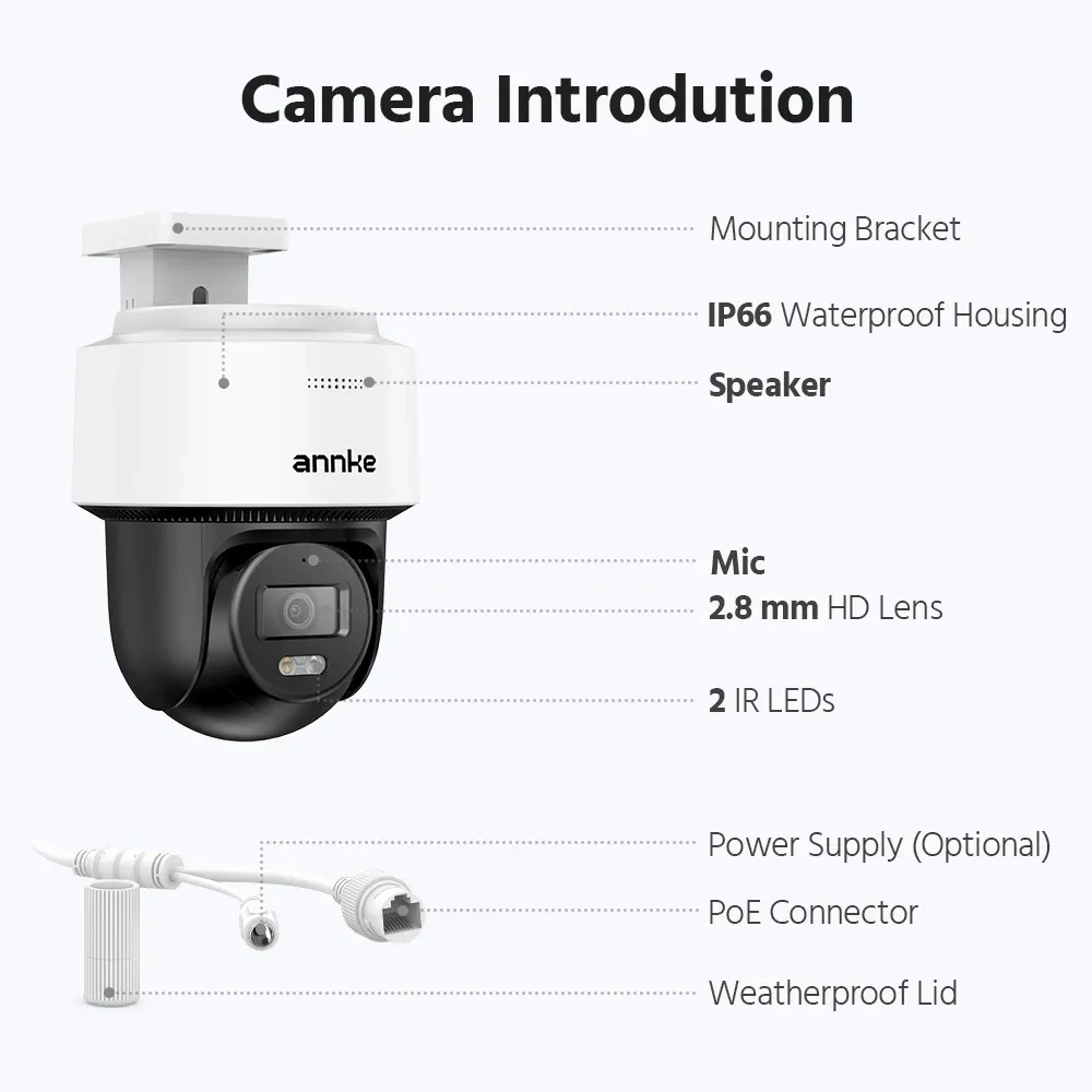 ANNKE CPT500 3K PT PoE Smart Dome Camera