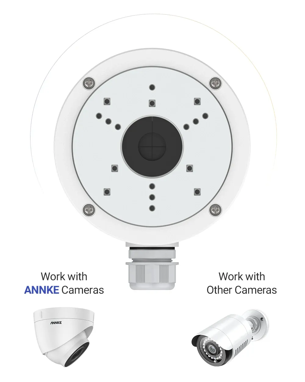 Annke Aluminum CCTV Junction Box Mount Bracket JXH001