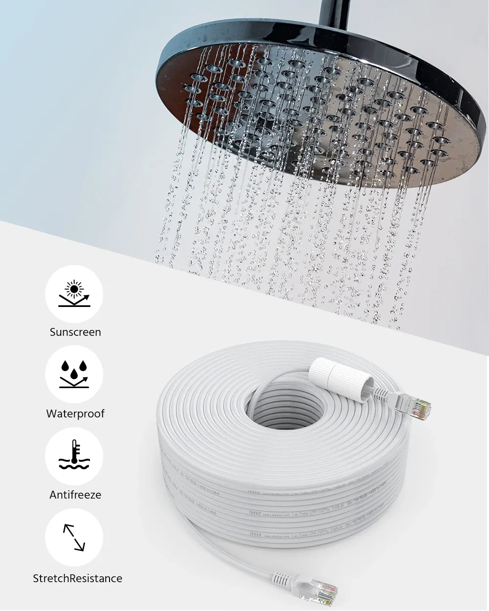 ANNKE 30M PoE CCTV Ethernet Cable for IP Camera Runs