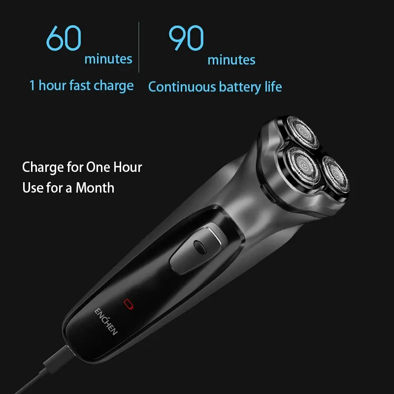 ENCHEN Blackstone Rotary Shaver with 3D Floating Heads