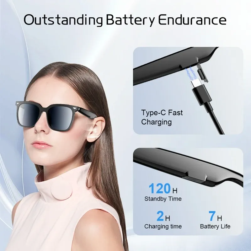 Lenovo AI Smart Bluetooth Glasses for Music and Calls