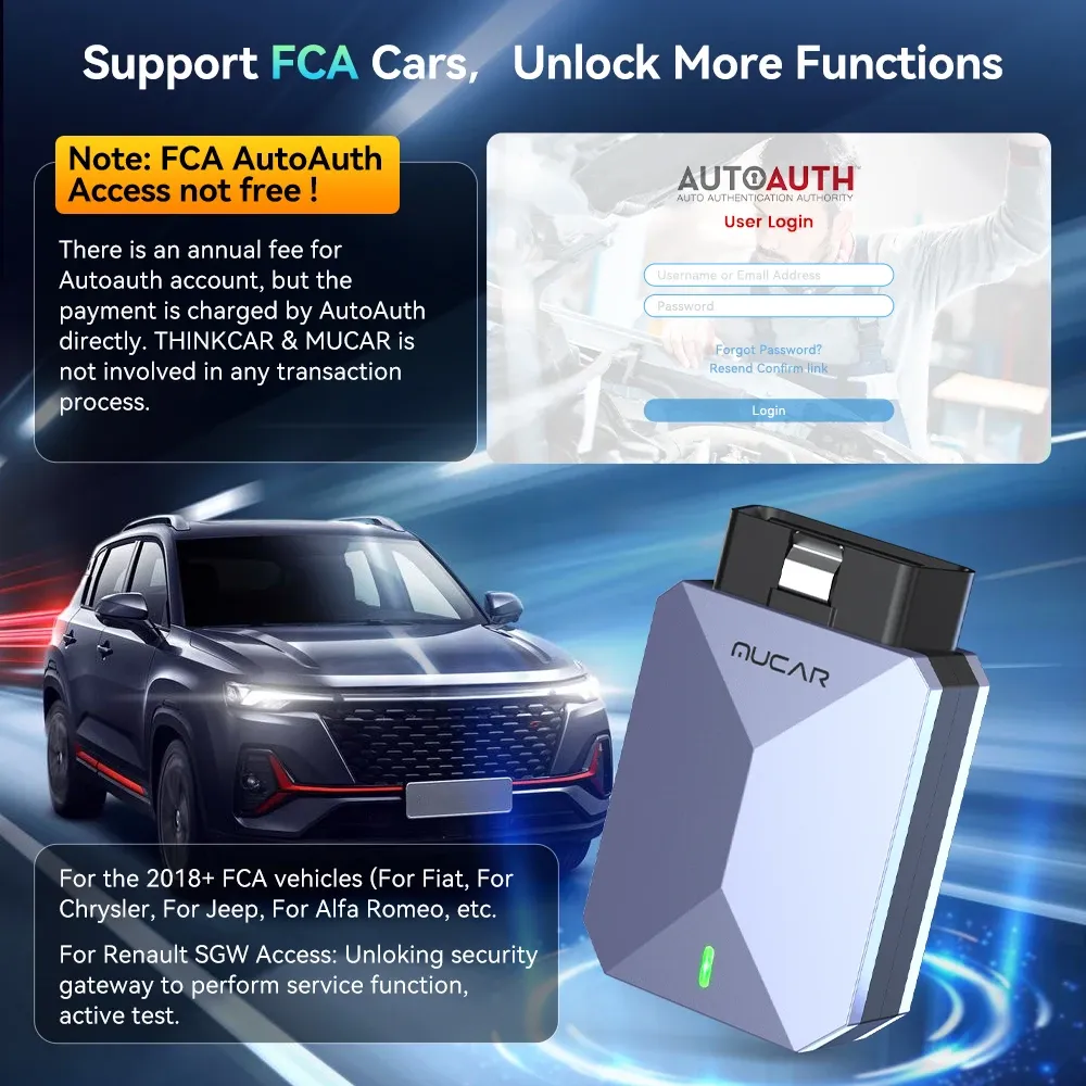 MUCAR BT200 MAX Bluetooth All-System OBD2 Scanner