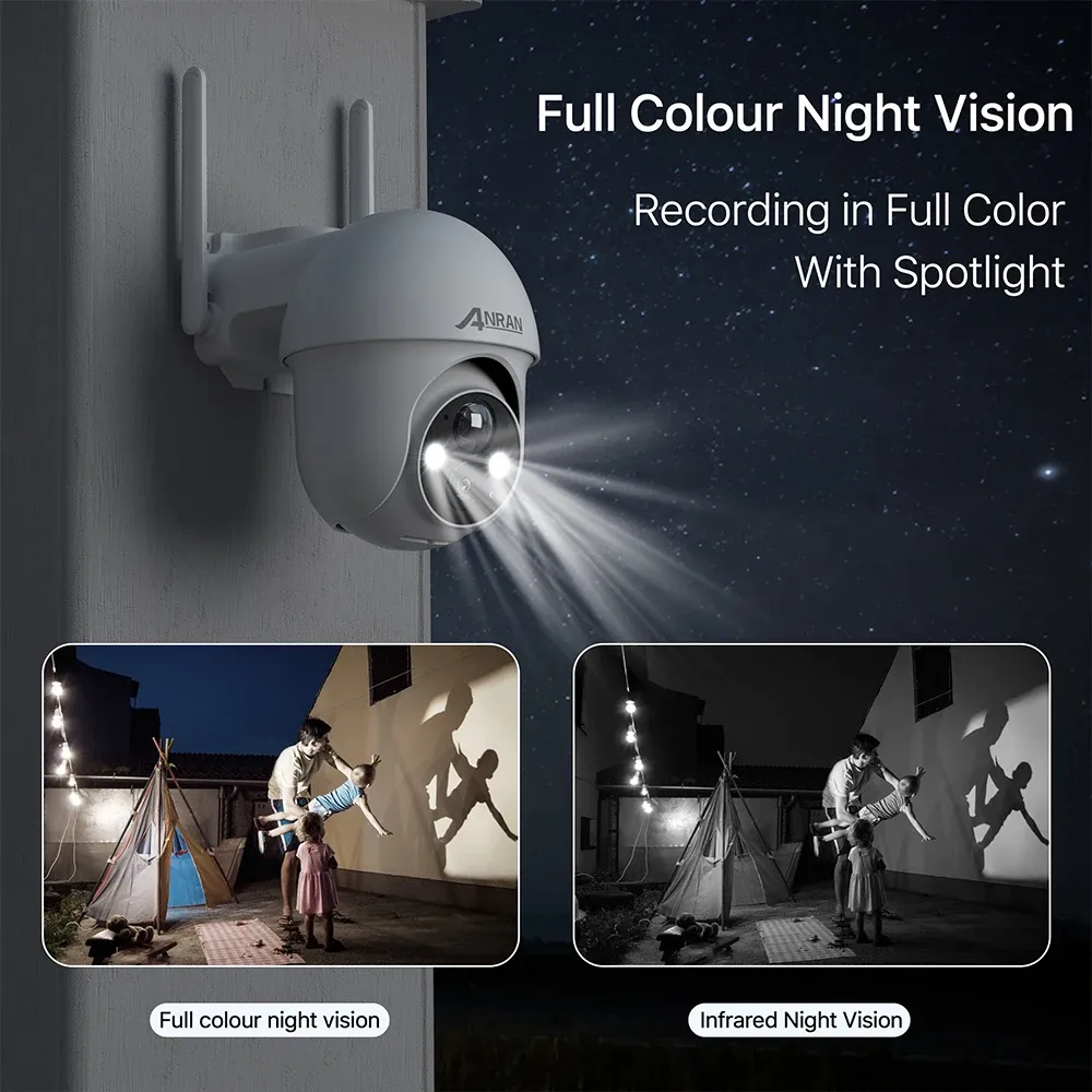 ANRAN 5MP Solar PTZ Outdoor Security Camera