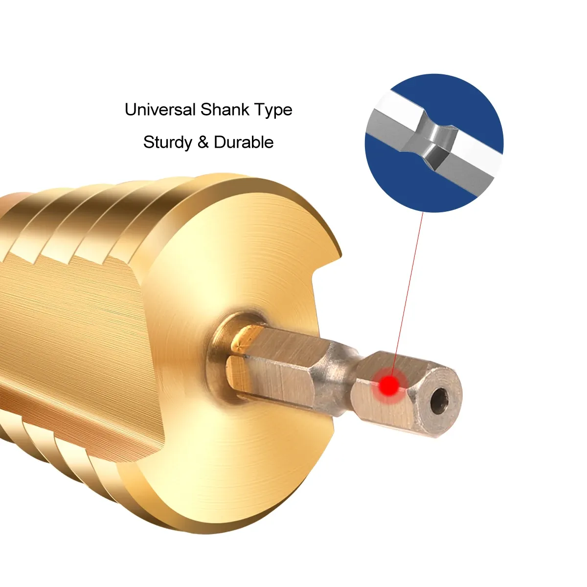 PROSTORMER 3-Piece Titanium-Coated HSS Step Drill Bit Set
