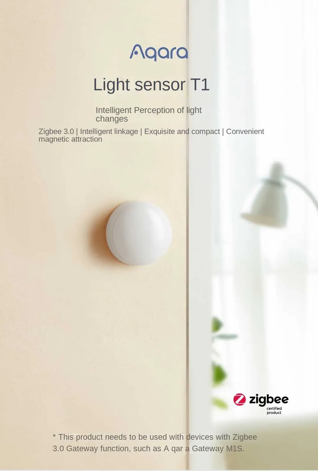 Aqara Light Sensor T1 Zigbee 3.0 Brightness Monitor
