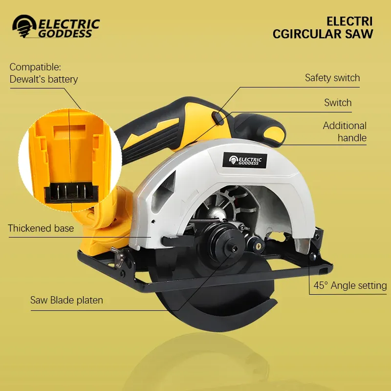 ELECTRIC GODDESS 7-Inch Cordless Brushless Circular Saw