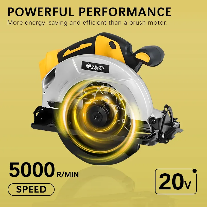 ELECTRIC GODDESS 7-Inch Cordless Brushless Circular Saw