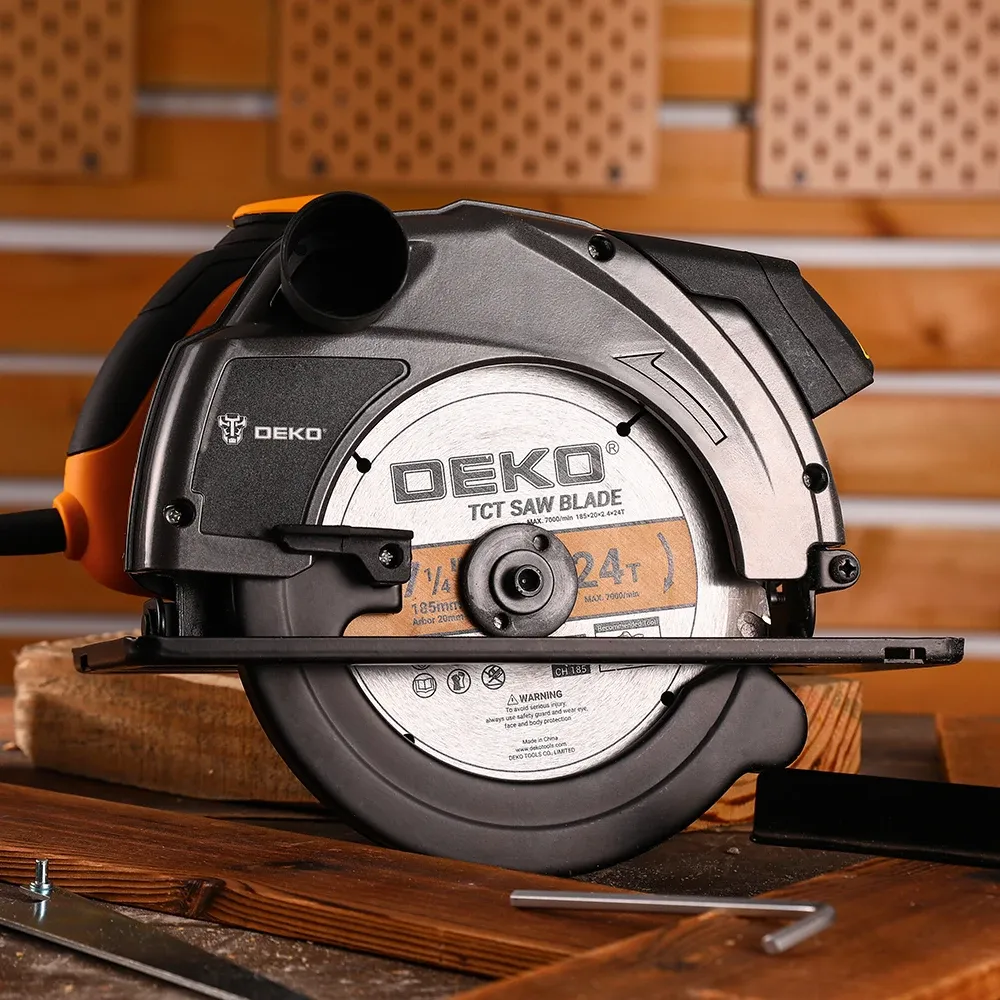 DEKO 185mm Corded Circular Saw with Auxiliary Handle