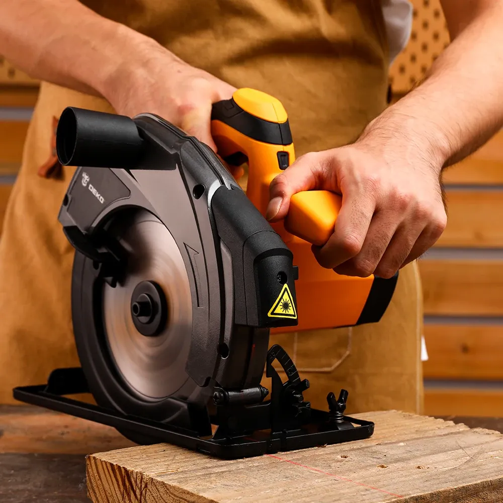 DEKO 185mm Corded Circular Saw with Auxiliary Handle
