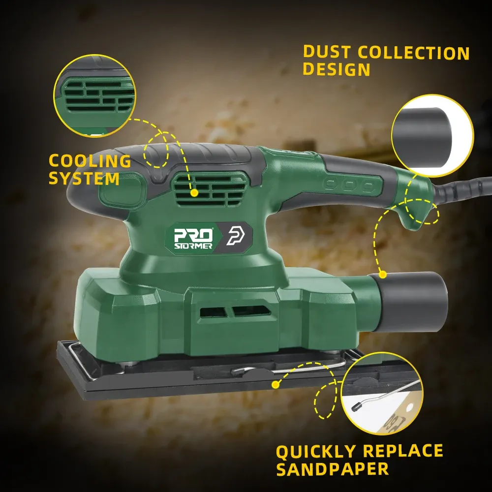 PROSTORMER 250W Orbital Sheet Sander for Woodworking