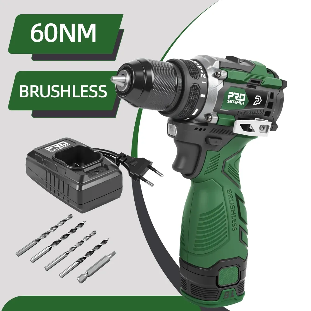 PROSTORMER 17V Brushless Cordless Drill 60Nm