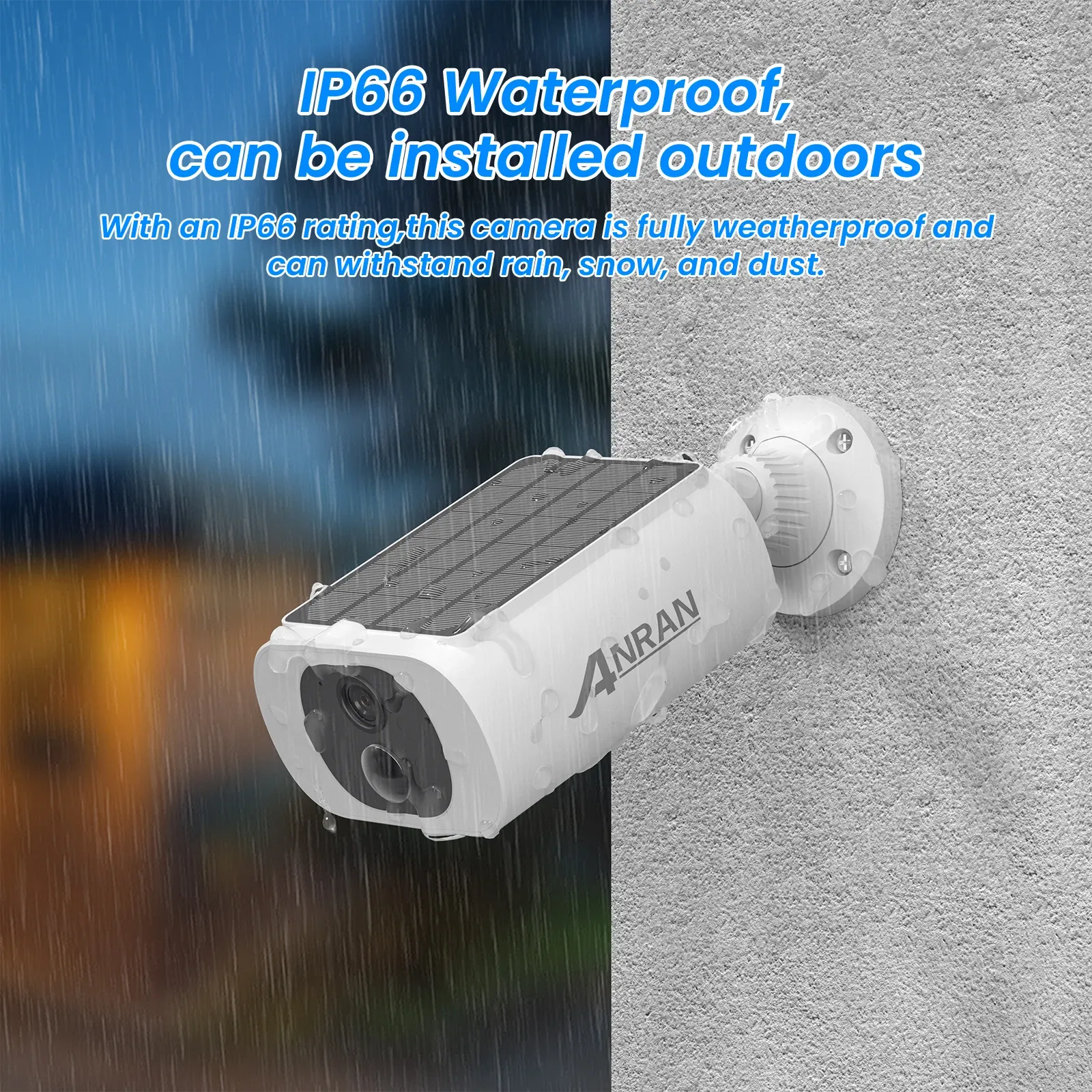 ANRAN C3 2K 4-Pack Solar Floodlight Security Camera Set