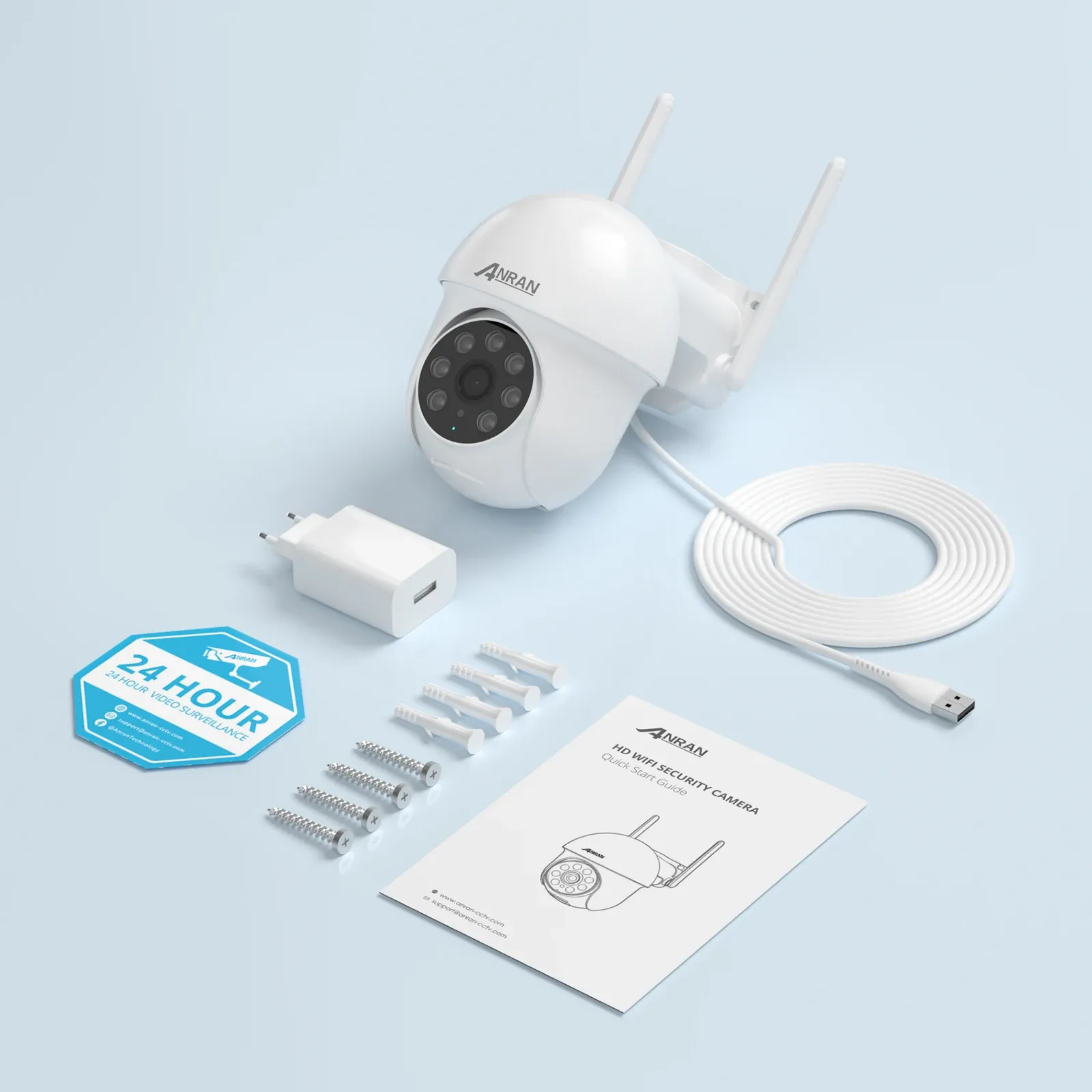ANRAN 5MP Dual-Band Dome PTZ WiFi Security Camera