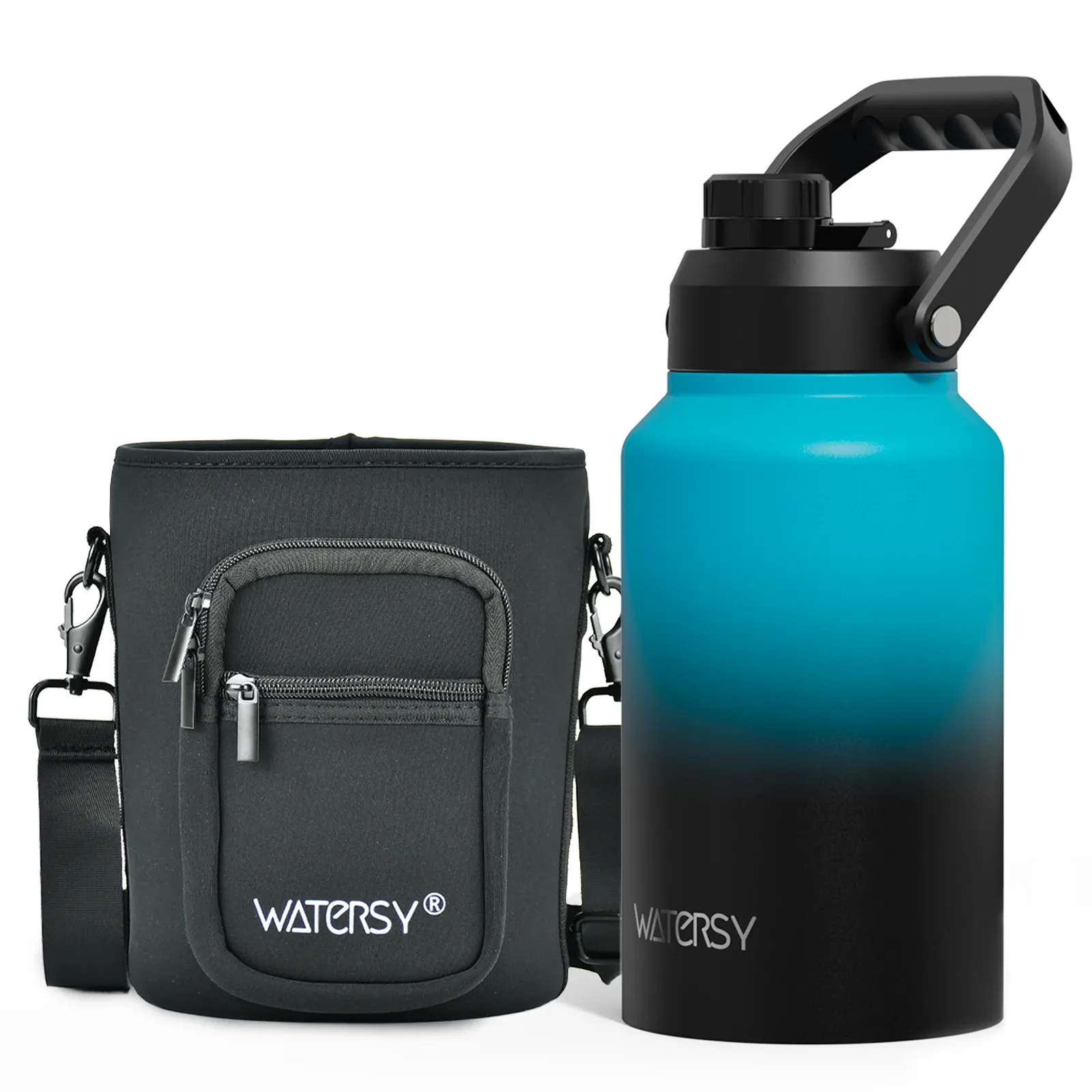 WATERSY Extra-Large Insulated Stainless Steel Water Bottle